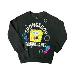 Character Boys Crewneck Relaxed Fit Soft French Terry Sweatshirt - SpongeBob